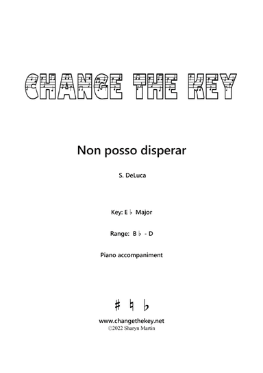 Non posso disperar Eb Major