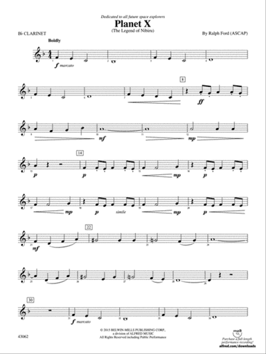 Planet X: 1st B-flat Clarinet
