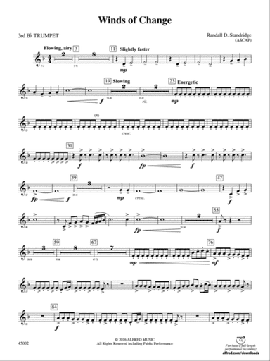 Winds of Change: 3rd B-flat Trumpet