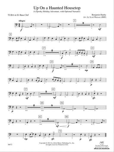 Up on a Haunted Housetop: (wp) E-flat Tuba B.C.