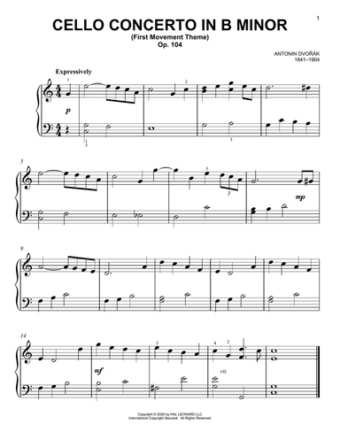 Cello Concerto In B Minor, Op. 104