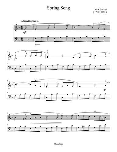Mozart Spring Song