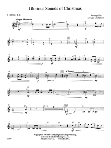 Glorious Sounds of Christmas: 1st & 2nd F Horns