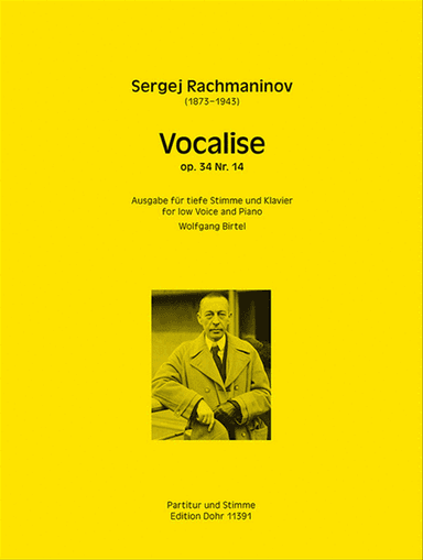 Vocalise für tiefe Stimme und Klavier g-Moll op. 34/14