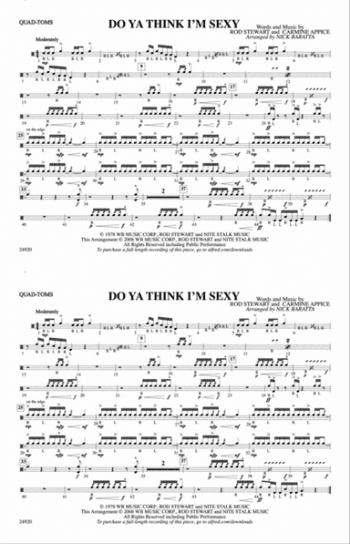 Do Ya Think I'm Sexy?: Quad-Toms