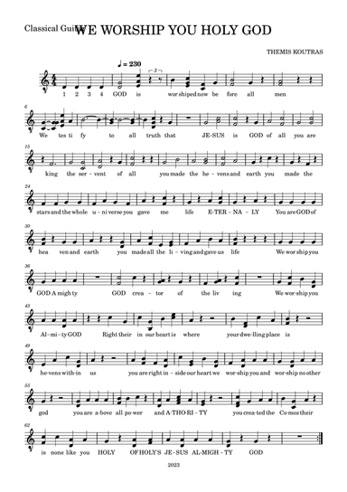 WE WORSHIP YOU HOLY GOD