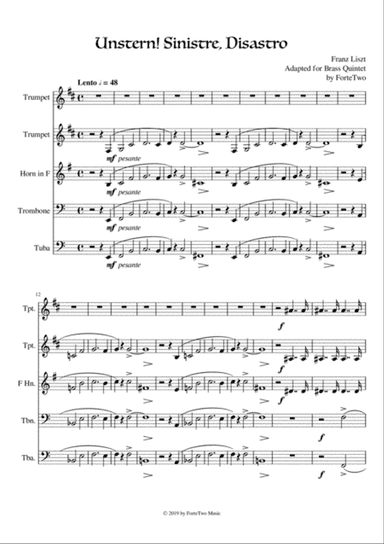 Liszt - Unstern! Sinistre, Disastro - Brass Quintet