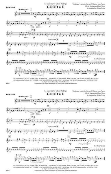 Good 4 U: 1st F Horn