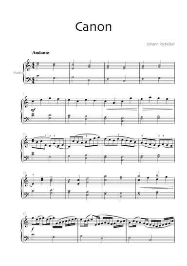 Pachelbel - Canon (piano)