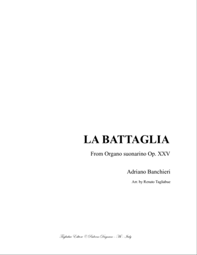 LA BATTAGLIA - From Organo suonarino - Banchieri - Organ two voices