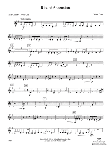 Rite of Ascension: (wp) B-flat Tuba T.C.