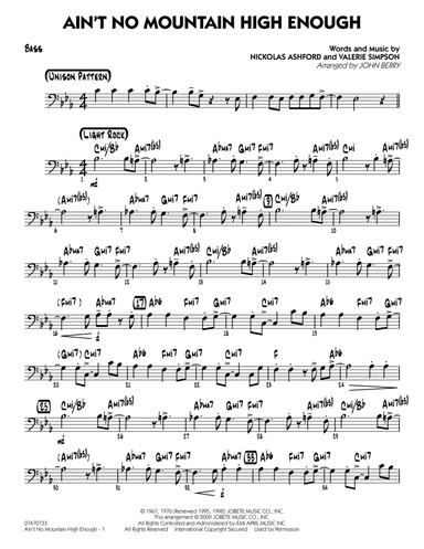 Ain't No Mountain High Enough - Bass