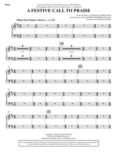 A Festive Call to Praise - Piano