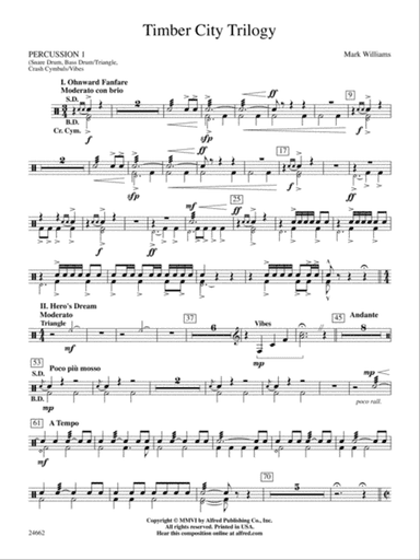 Timber City Trilogy: 1st Percussion