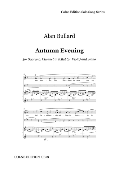 Autumn Evening (soprano, clarinet or viola, and piano)