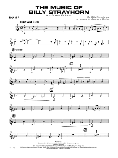 The Music Of Billy Strayhorn (Brass Quintet) (arr. Zachary Smith)