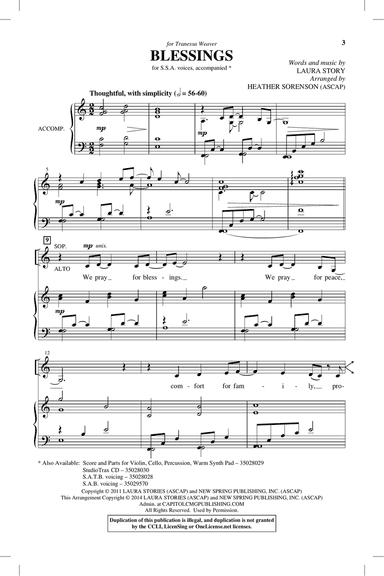 Blessings (arr. Heather Sorenson)