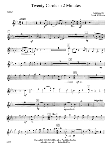 Twenty Carols in 2 Minutes: Oboe