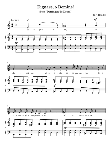 Dignare, o Domine! Low and very low voice (Tiefe oder sehr tiefe Stimme) - A minor (a-moll)