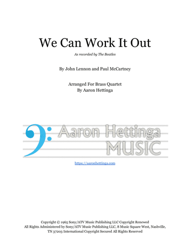 We Can Work It Out