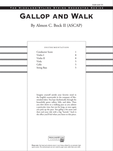 Gallop and Walk: Score