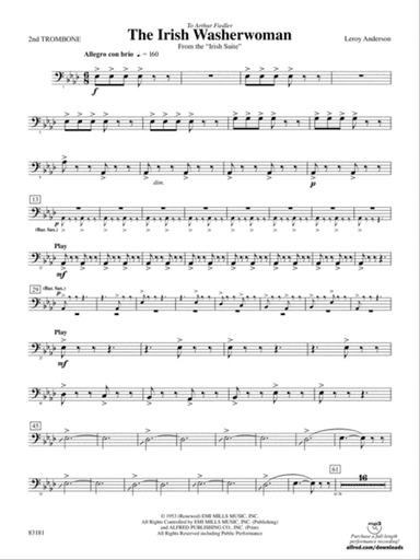The Irish Washerwoman (from the Irish Suite): 2nd Trombone