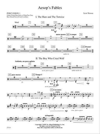 Aesop's Fables: 1st Percussion