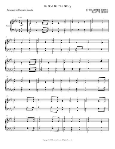 To God Be The Glory