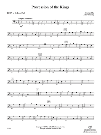 Procession of the Kings: (wp) B-flat Tuba B.C.