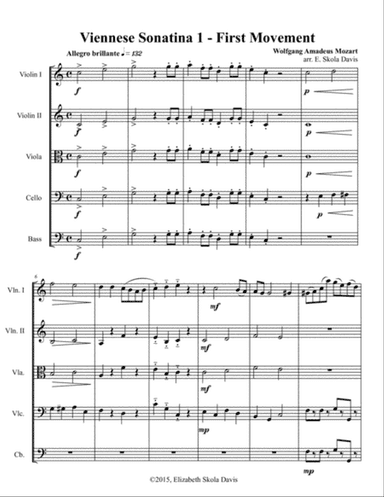 Mozart Sonatina in C Major, movement 1