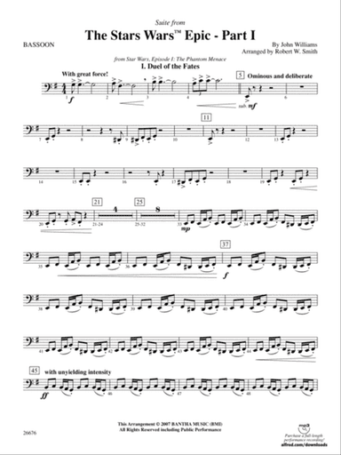 Suite from the Star Wars Epic -- Part I: Bassoon
