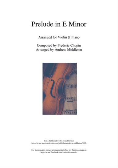 Prelude in E Minor arranged for Violin & Piano
