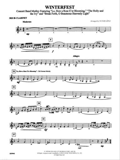 Winterfest: 3rd B-flat Clarinet