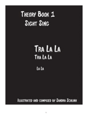 Theory Sight Singing book 1