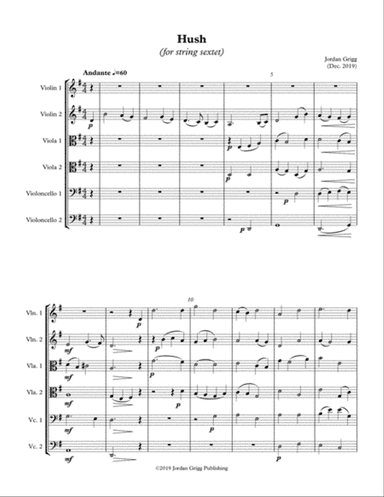 Hush (for string sextet)