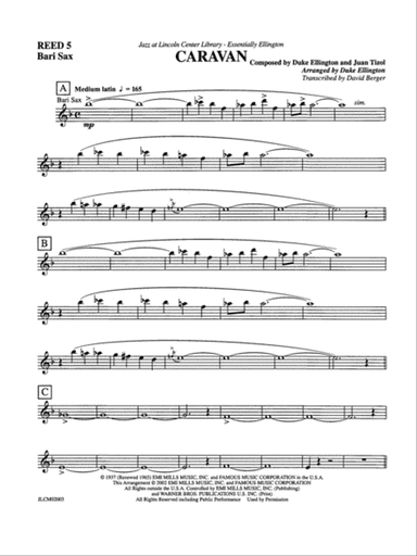 Caravan: E-flat Baritone Saxophone