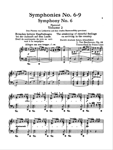 Beethoven: Symphonies (Nos. 6-9) (Arr. Franz Liszt)