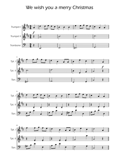We Wish You a Merry Christmas - Brass Trio