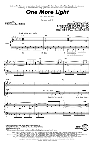 One More Light (arr. Cristi Cary Miller)