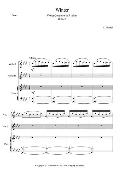 The Four Seasons: Winter 3rd Movement