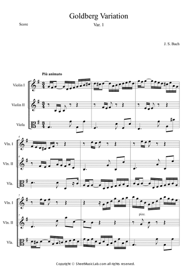 Goldberg Variation Aria (BWV 988)