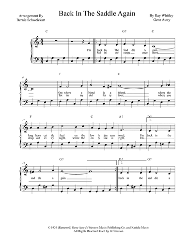 Back In The Saddle Again