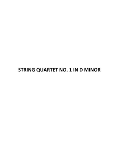 String Quartet No. 1 in D minor
