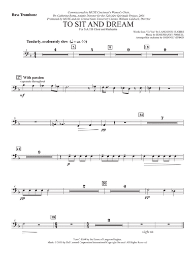 To Sit And Dream - Bass Trombone