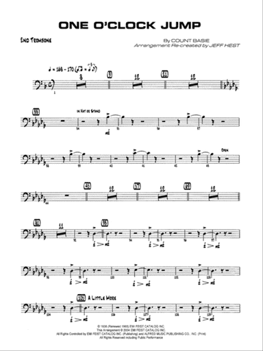 One O'Clock Jump: 2nd Trombone