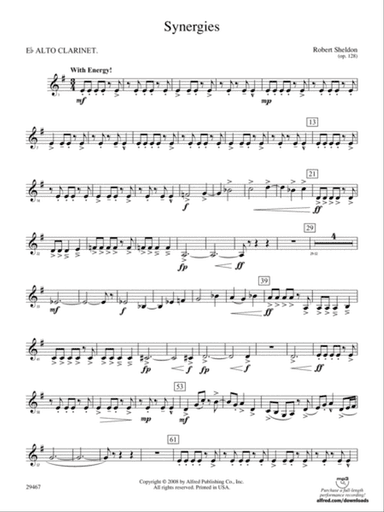 Synergies: (wp) E-flat Alto Clarinet