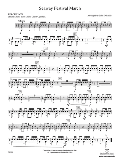 Seaway Festival March: 1st Percussion