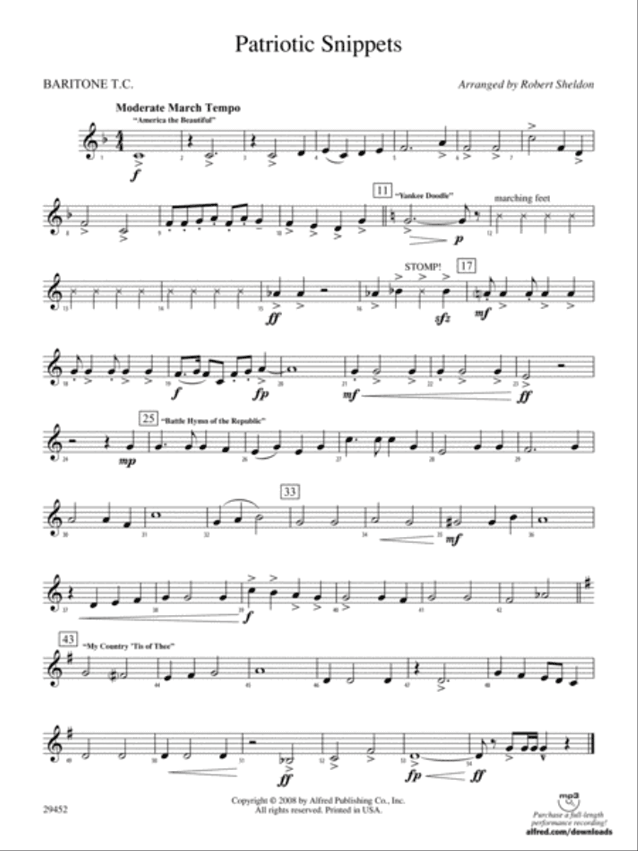 Patriotic Snippets: Baritone T.C.