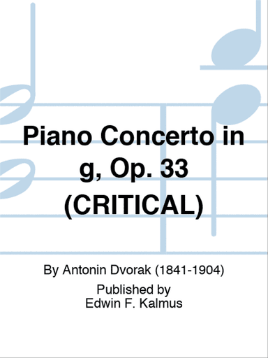 Piano Concerto in g, Op. 33 (CRITICAL)