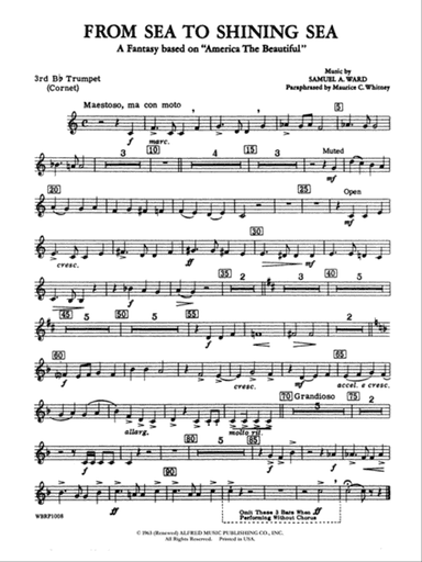 From Sea to Shining Sea (A Fantasy Based on "America the Beautiful"): 3rd B-flat Trumpet